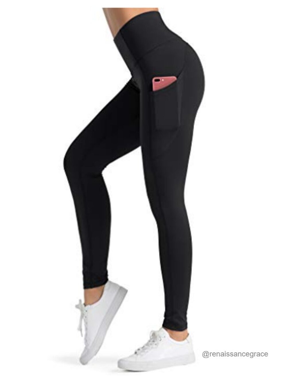 High Waisted Yoga Leggings with 3 Pockets, Tummy Control, Workout Pants